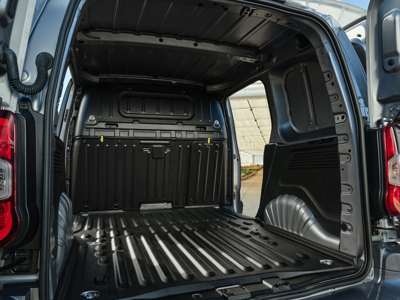 The Proace City’s large, flat-floored cargo area 